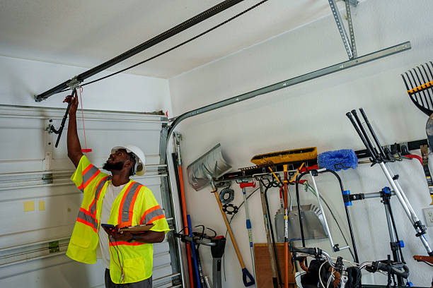Professional Garage Door Panel Replacement technician working in Cross Plains, TX